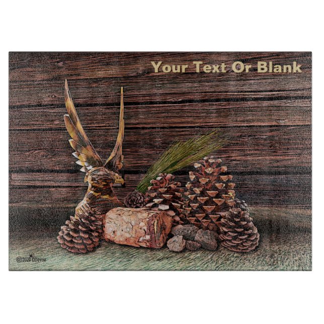 Stillleben mit Adler Schneidebrett (Vorderseite)