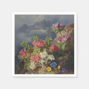 Stillleben mit alpinen Blume - Andreas Lach Serviette