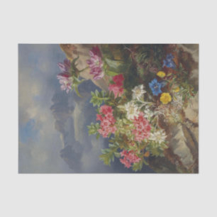 Stillleben mit alpinen Blume von Andreas Lach Seidenpapier