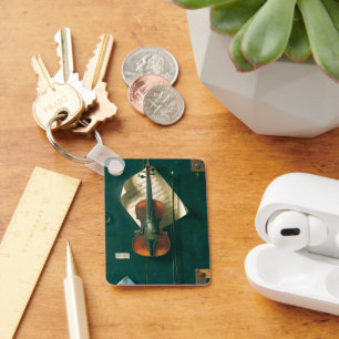 Stillleben mit alter Violine von William Michael H Schlüsselanhänger