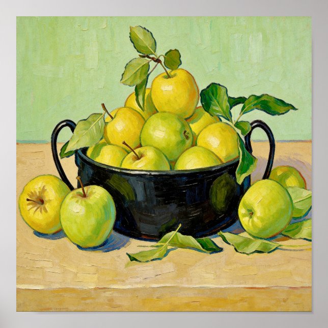 Stillleben mit Äpfeln nach Van Gogh Poster (Vorne)