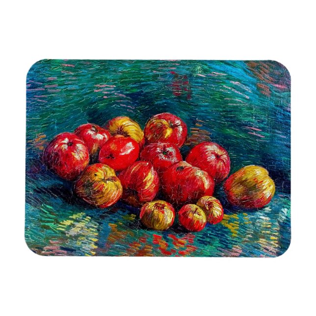 Stillleben mit Äpfeln von Vincent Van Gogh Magnet (Horizontal)