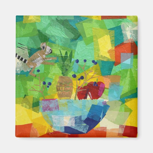 Stillleben mit Baby Lemur Magnet (Vorne)