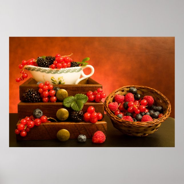 Stillleben mit Beeren Poster (Vorne)