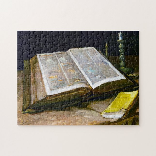 Stillleben mit Bibel durch Vincent van Gogh Puzzle (Horizontal)