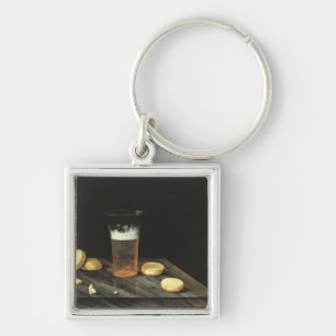 Stillleben mit Bier-Glas Schlüsselanhänger