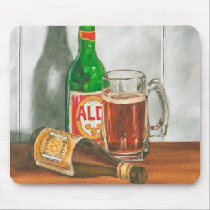 Stillleben mit Bier von Jennifer Goldberger Mousepad