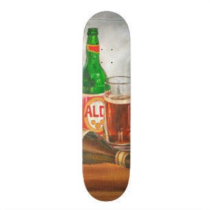 Stillleben mit Bier von Jennifer Goldberger Skateboard