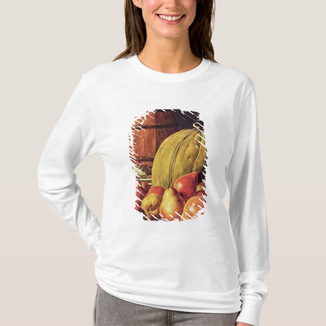 Stillleben mit Birnen, Melone und Fass T-Shirt (Vorderseite)