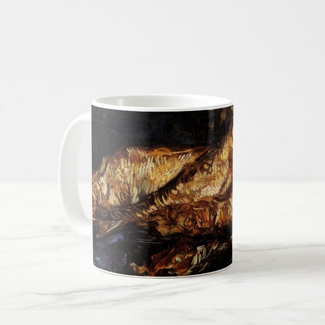Stillleben mit Bloatern von Vincent van Gogh Kaffeetasse (Vorderseite Links)