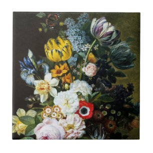Stillleben mit Blume Fliese