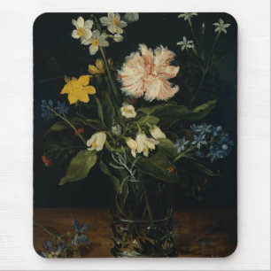 Stillleben mit Blume im Glas Mousepad