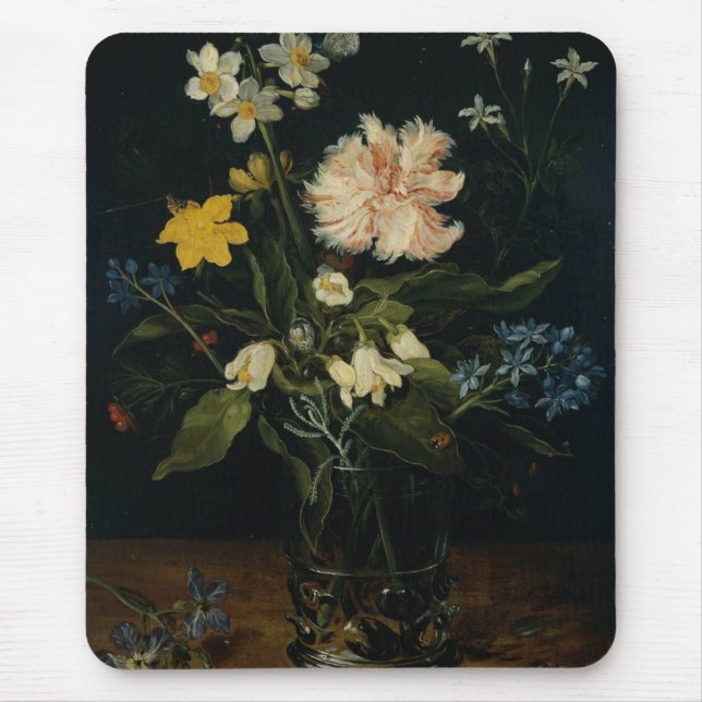 Stillleben mit Blume im Glas Mousepad (Vorne)