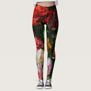 Stillleben mit Blume in einer Glasvase Leggings