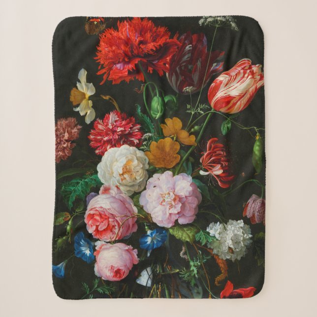 Stillleben mit Blume in einer Glasvase Sherpadecke (Vorderseite)