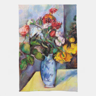 Stillleben mit Blume in einer Vase, Paul Cezanne Geschirrtuch