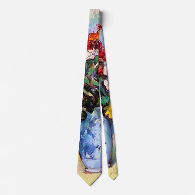 Stillleben mit Blume in einer Vase, Paul Cezanne Krawatte (Vorderseite)