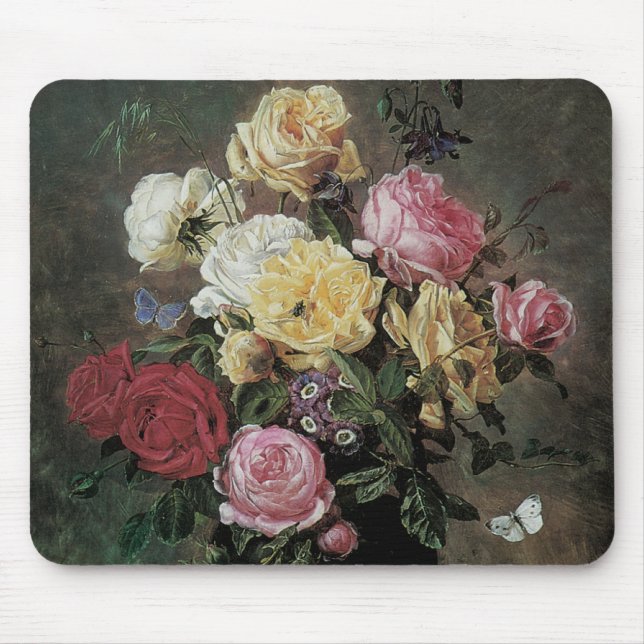 Stillleben mit Blume in Vase von Olaf Hermansen Mousepad (Vorne)