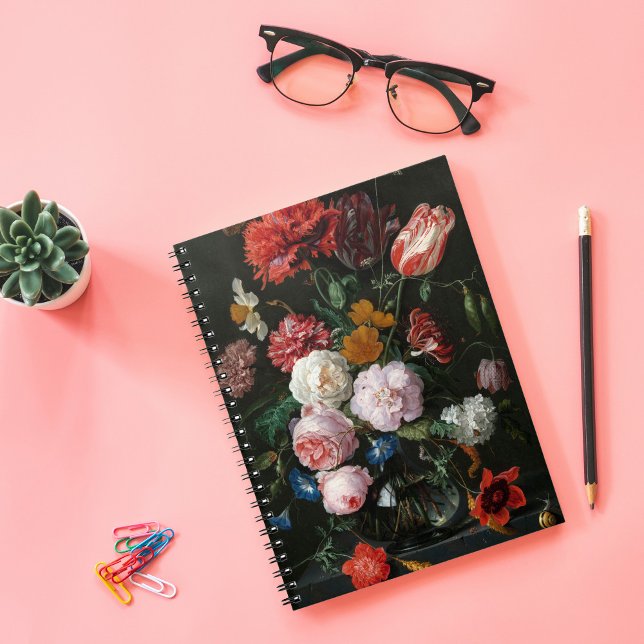 Stillleben mit Blume | Jan Davidsz de Heem Notizblock (Von Creator hochgeladen)