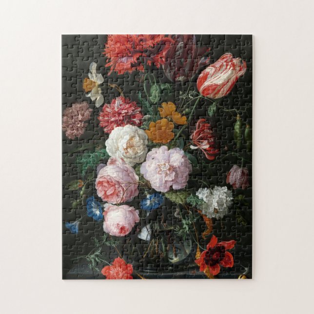 Stillleben mit Blume | Jan Davidsz de Heem Puzzle (Vertikal)