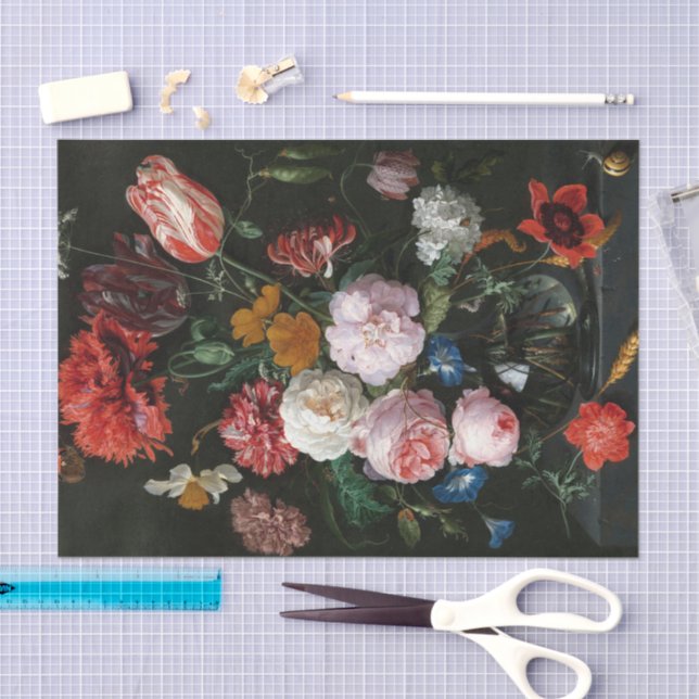 Stillleben mit Blume | Jan Davidsz de Heem Seidenpapier (Handwerk)