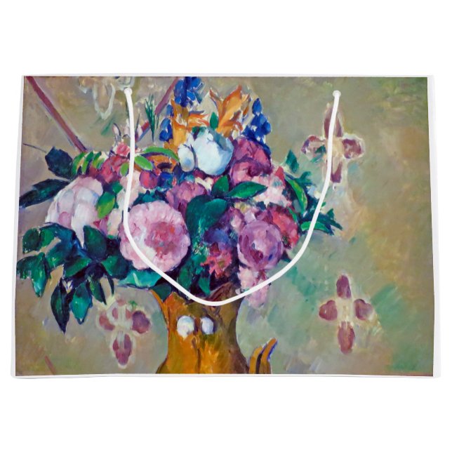 Stillleben mit Blume, Paul Cezanne Große Geschenktüte (Vorderseite)