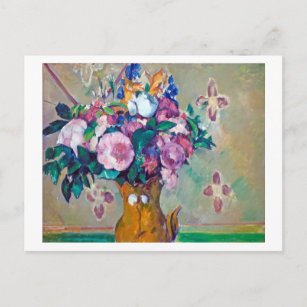 Stillleben mit Blume, Paul Cezanne Postkarte