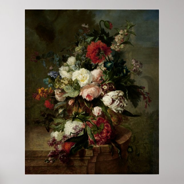 Stillleben mit Blume Poster (Vorne)