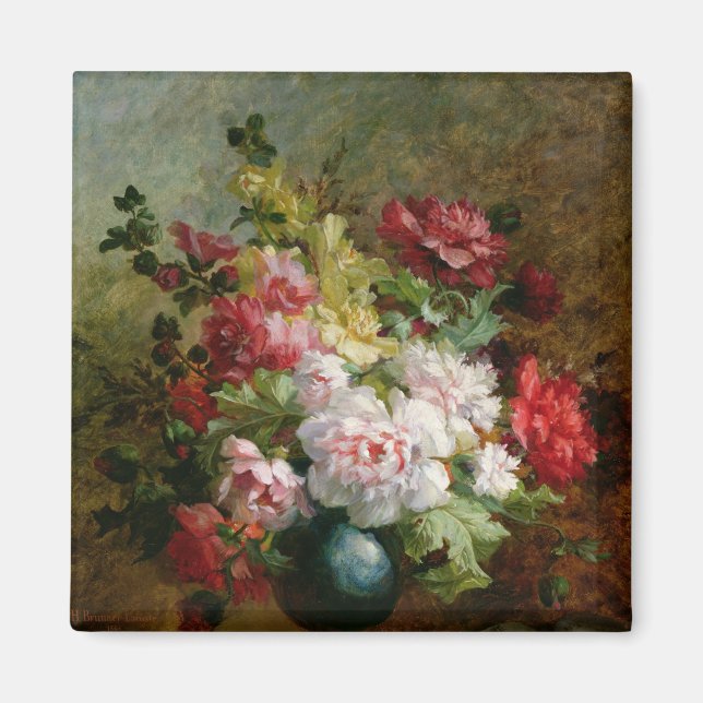 Stillleben mit Blume und Noten Magnet (Vorne)