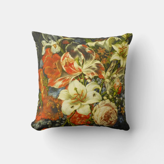 Stillleben mit Blume und Obst Kissen (Vorderseite)