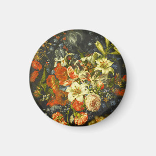 Stillleben mit Blume und Obst Magnet