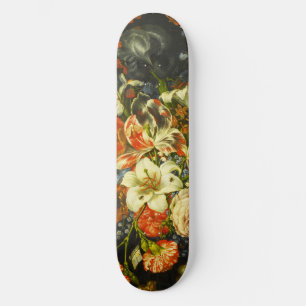 Stillleben mit Blume und Obst Skateboard