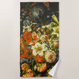Stillleben mit Blume und Obst Strandtuch