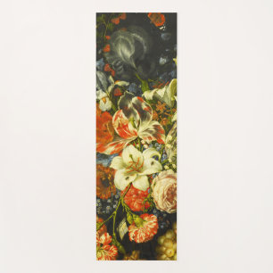 Stillleben mit Blume und Obst Yogamatte