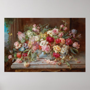 Stillleben mit Blume von Hans Zatzka - Poster
