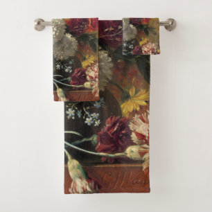 Stillleben mit Blume von Johannes van Os Badhandtuch Set