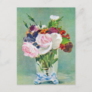 Stillleben mit Blume von Manet Postkarte