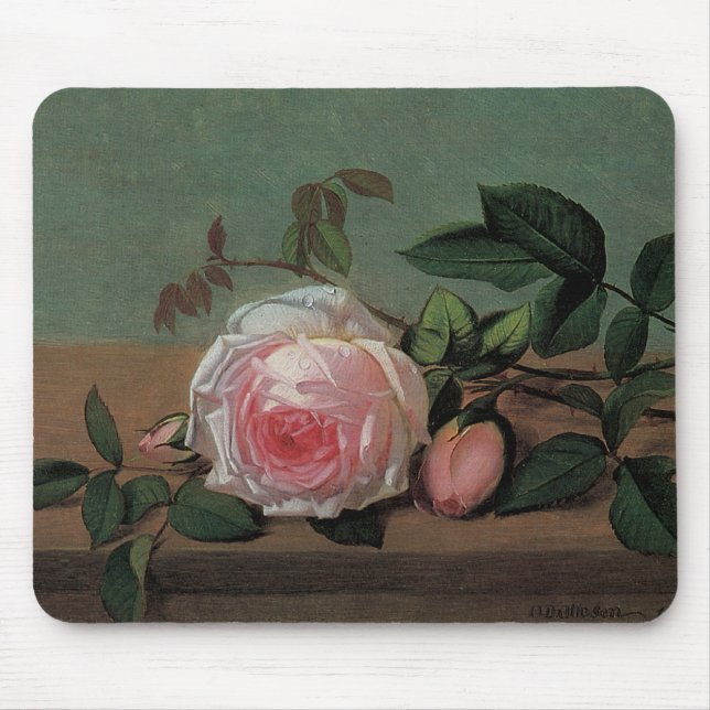 Stillleben mit Blumen auf einem Sims Mousepad (Vorne)