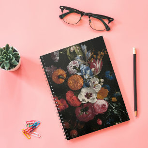 Stillleben mit Bouquet von Blume Johan Johnsen Notizblock