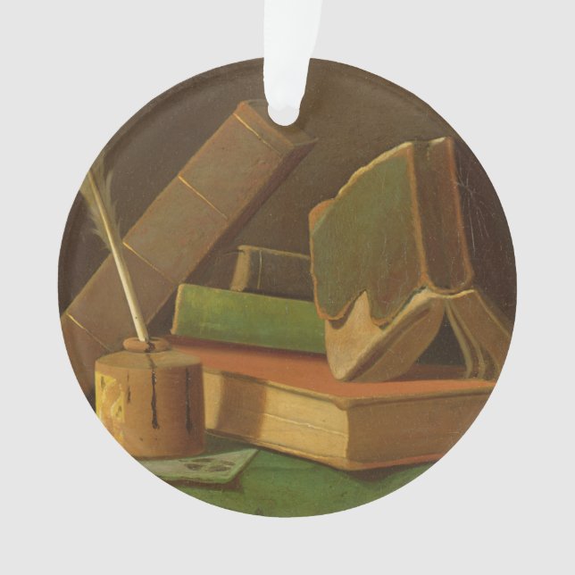 Stillleben mit Büchern und Tintenbrunnen Ornament (Vorderseite)