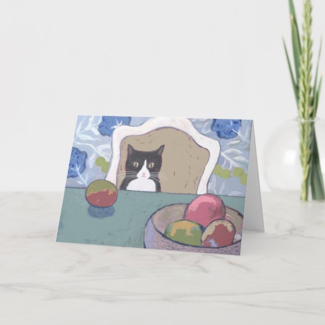 Stillleben mit Cat Grußkarte Karte (Vorderseite)
