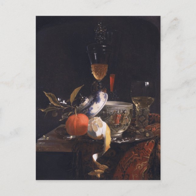 Stillleben mit chinesischem Sugar Jar Postkarte (Vorderseite)