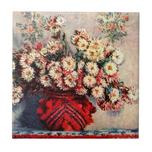 Stillleben mit Chrysanthemen von Claude Monet Fliese