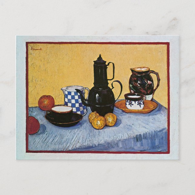 Stillleben mit Coffee Pot von Vincent Van Gogh Postkarte (Vorderseite)