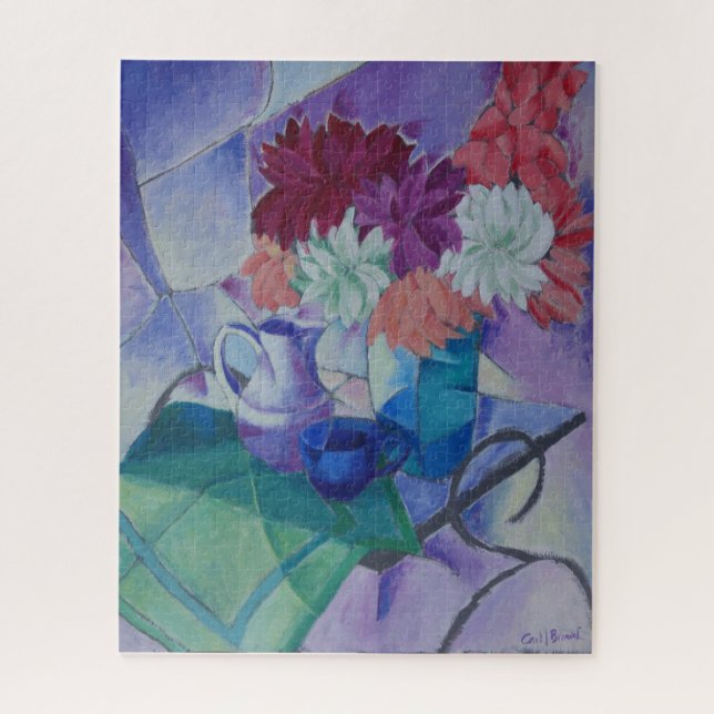 Stillleben mit Dahlias - Puzzle (Vertikal)