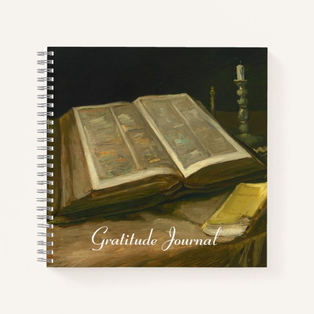Stillleben mit der Bibel von Vincent Van Gogh Jour Notizbuch (Vorderseite)
