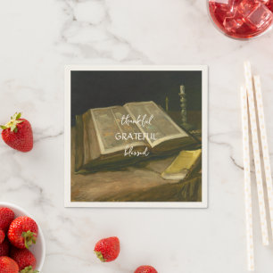 Stillleben mit der Bibel von Vincent Van Gogh Serviette