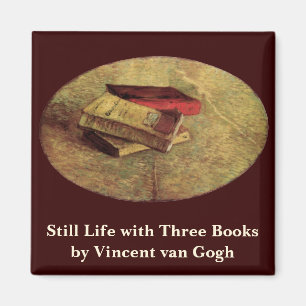 Stillleben mit drei Büchern von Vincent van Gogh Magnet