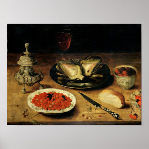 Stillleben mit einem Artichoke Poster