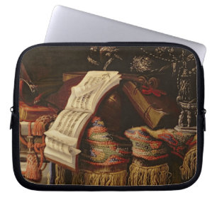 Stillleben mit einem Buch der Noten Laptopschutzhülle